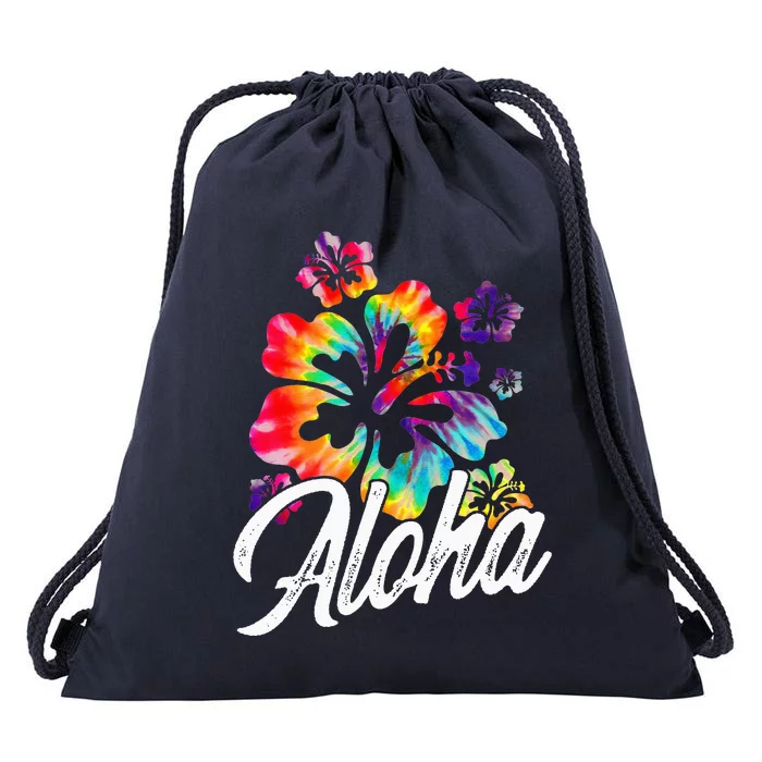 Hawaii Hawaiian Aloha Beaches Hibiscus Flowers Drawstring Bag