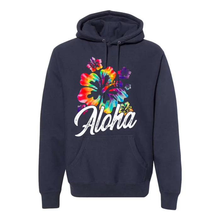 Hawaii Hawaiian Aloha Beaches Hibiscus Flowers Premium Hoodie