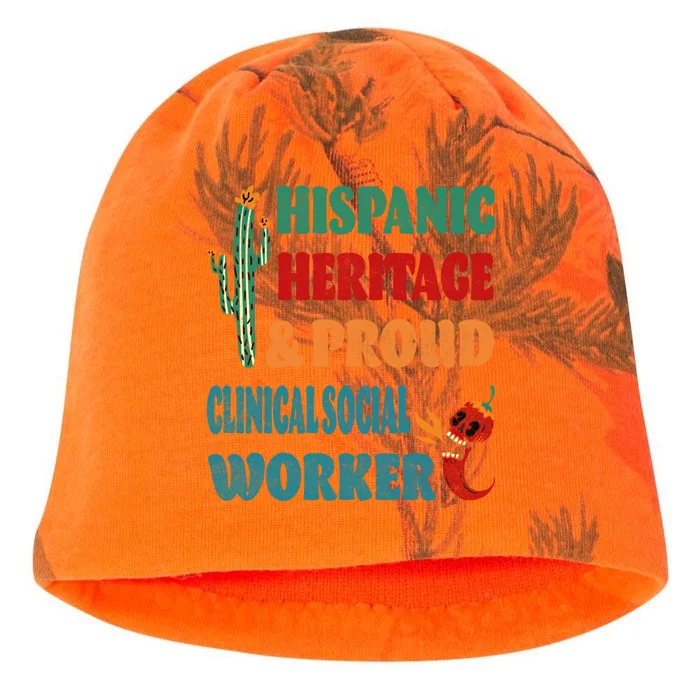 Hispanic Heritage And Proud Clinical Social Worker Cute Gift Kati - Camo Knit Beanie