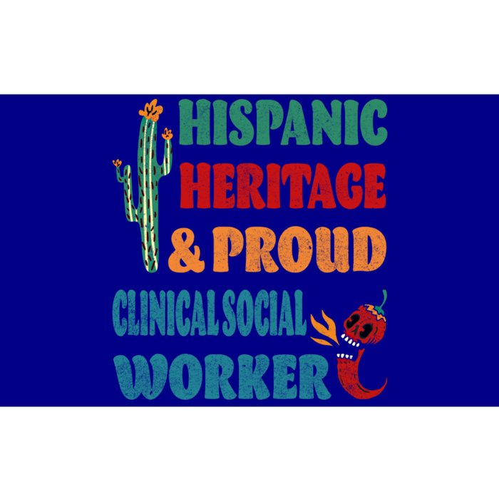 Hispanic Heritage And Proud Clinical Social Worker Cute Gift Bumper Sticker