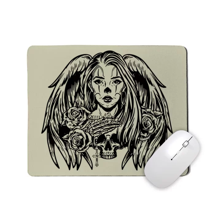 Heaven & Hell Angel Skull Day Of The Dead Mousepad