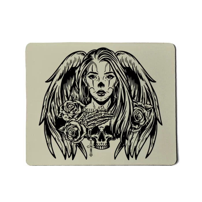 Heaven & Hell Angel Skull Day Of The Dead Mousepad