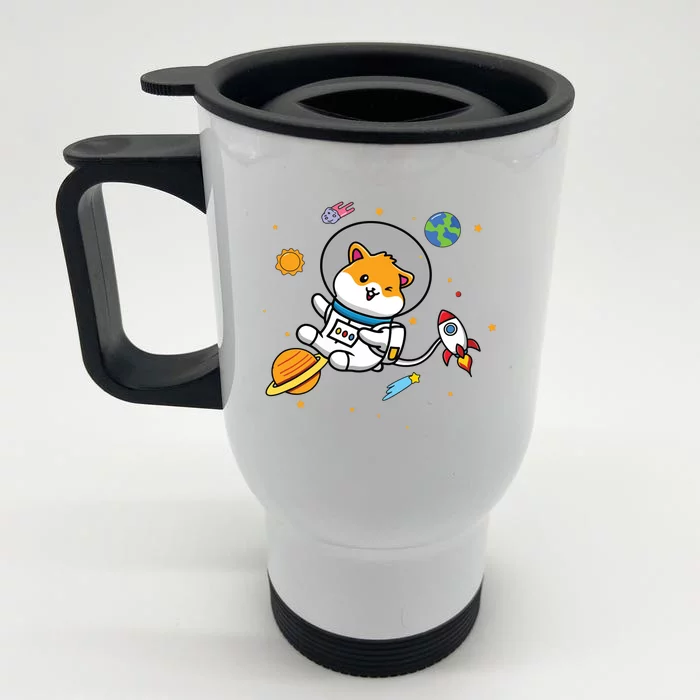 Hamster Front & Back Stainless Steel Travel Mug