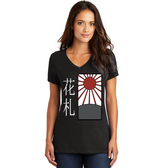 Hanafuda Women's V-Neck T-Shirt