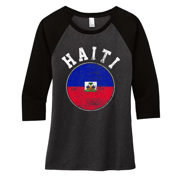 Haiti Women's Tri-Blend 3/4-Sleeve Raglan Shirt