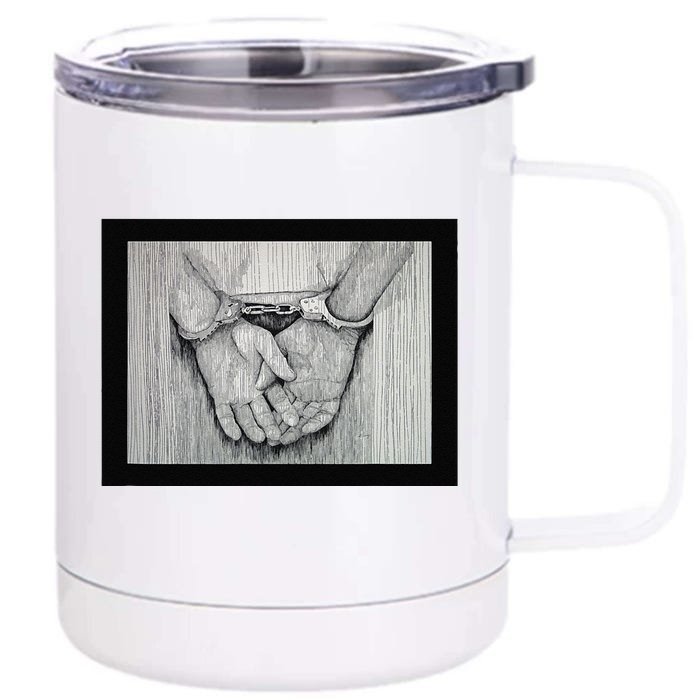 Handcuffs Front & Back 12oz Stainless Steel Tumbler Cup