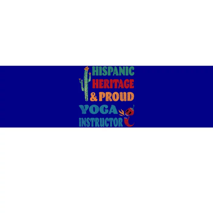 Hispanic Heritage And Proud Yoga Instructor Gift Bumper Sticker