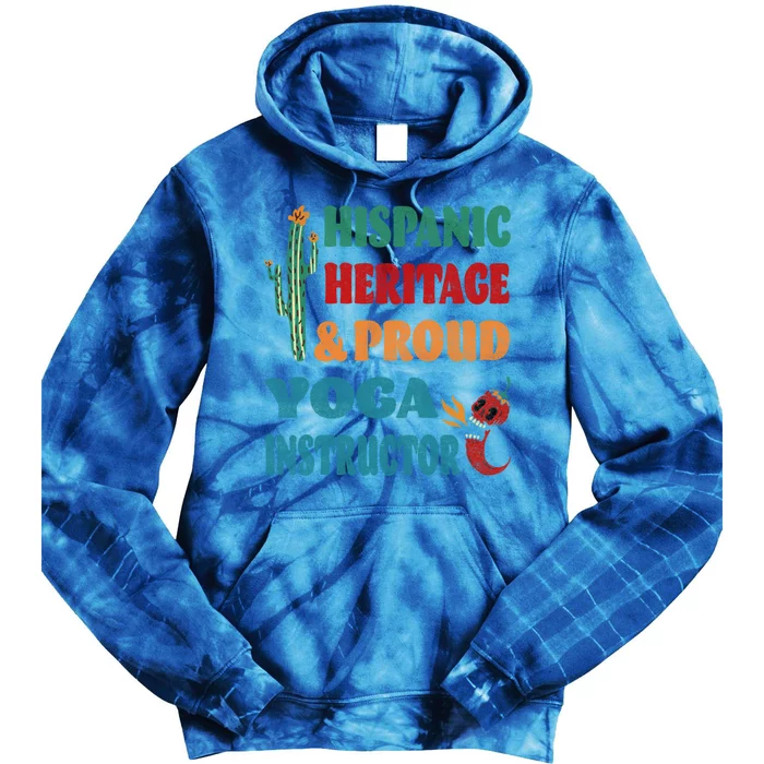 Hispanic Heritage And Proud Yoga Instructor Gift Tie Dye Hoodie