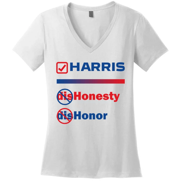 Harris Honesty And Honor Women's V-Neck T-Shirt