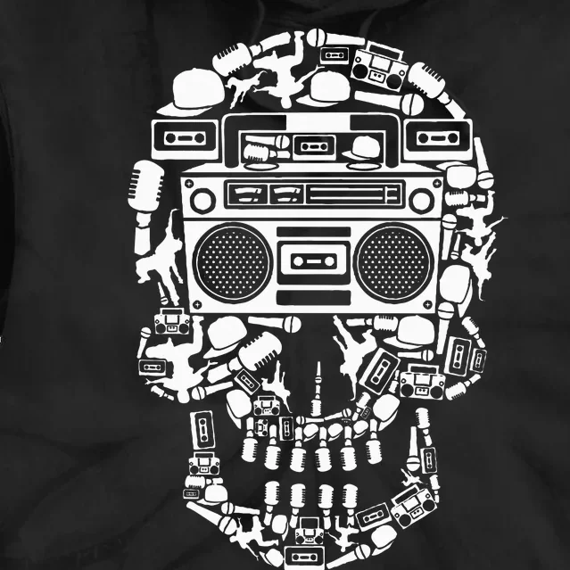 Hip Hop Boombox Hiphop Boombox Skull Tie Dye Hoodie