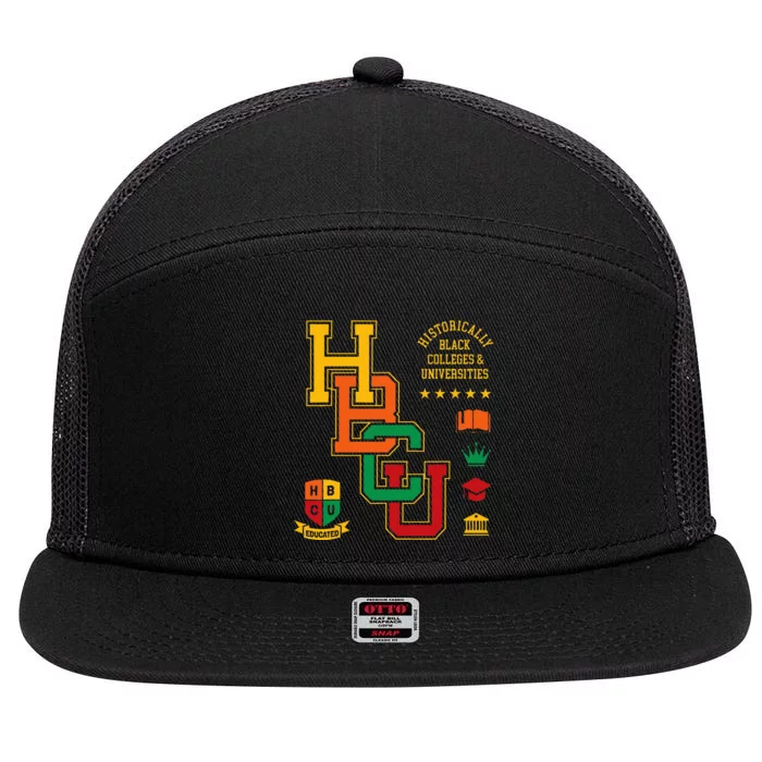 HBCU Historically Black Colleges Universities Grad Alumni 7 Panel Mesh Trucker Snapback Hat