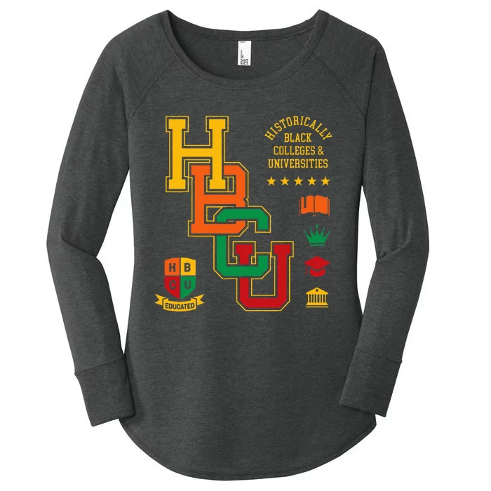 HBCU Historically Black Colleges Universities Grad Alumni Women's Perfect Tri Tunic Long Sleeve Shirt