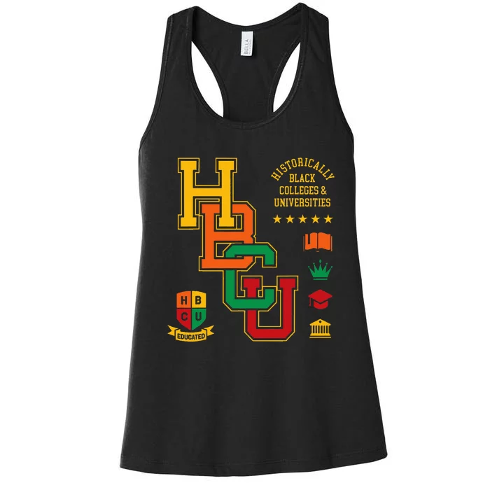 HBCU Historically Black Colleges Universities Grad Alumni Women's Racerback Tank