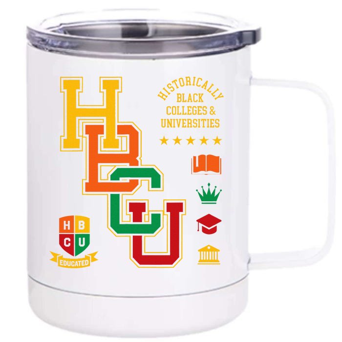 HBCU Historically Black Colleges Universities Grad Alumni Front & Back 12oz Stainless Steel Tumbler Cup