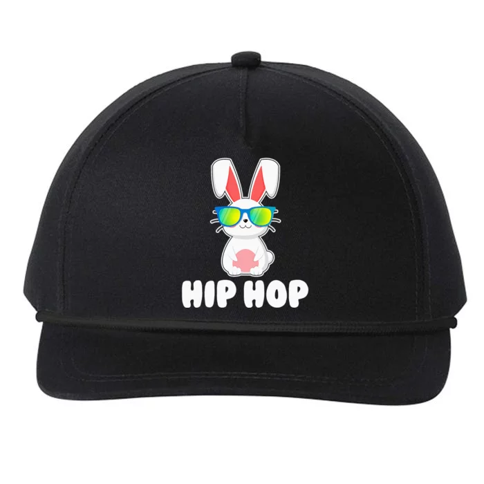 Hip Hop Bunny With Sunglasses Cute Easter Snapback Five-Panel Rope Hat