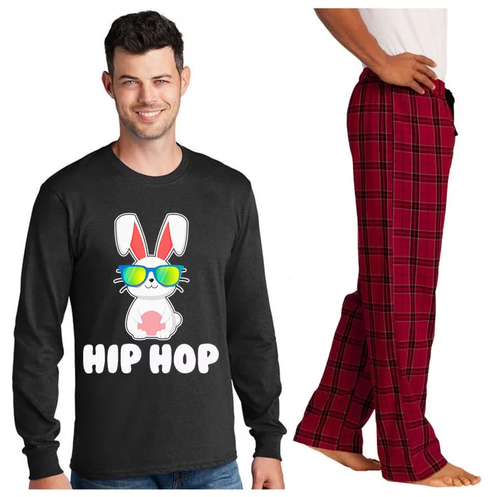 Hip Hop Bunny With Sunglasses Cute Easter Long Sleeve Pajama Set