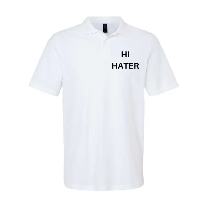 Hi Hater Bye Hater Front & Back Softstyle Adult Sport Polo