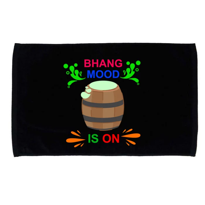 Happy Holi Bhang Mood Is On Indian Festival Of Colors 2021 Meaningful Gift Microfiber Hand Towel