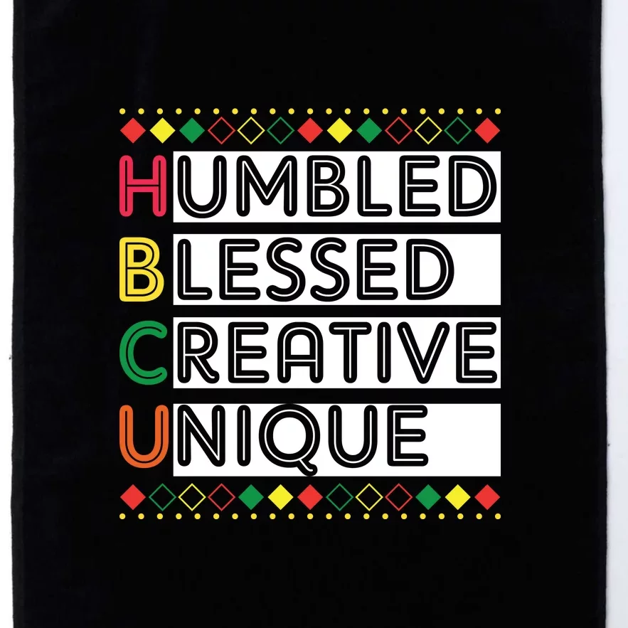 HBCU Humbled Blessed Creative Unique Black History Month Platinum Collection Golf Towel