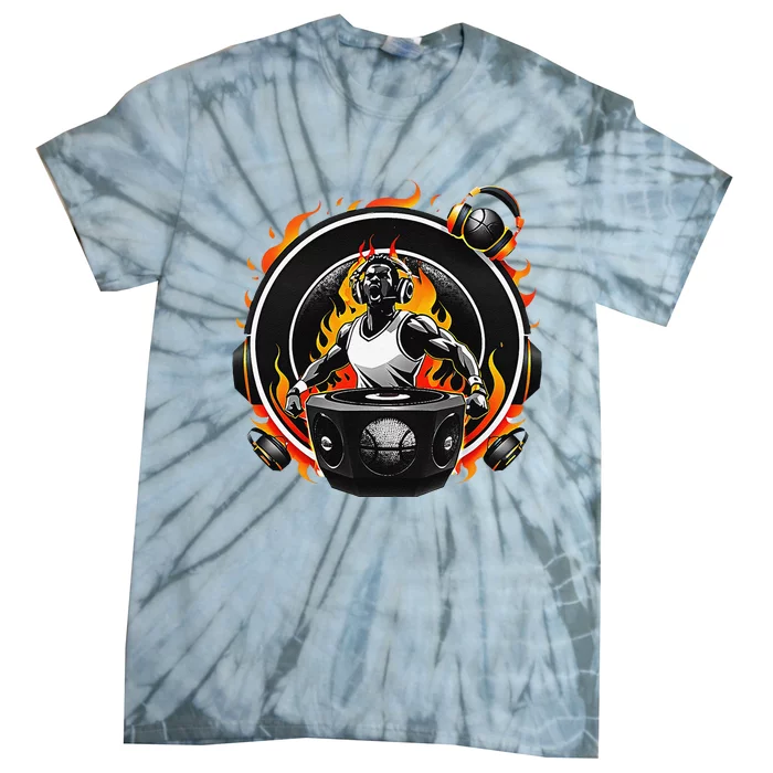 Hip Hop Basketball Rapper Subwoofer Tie-Dye T-Shirt