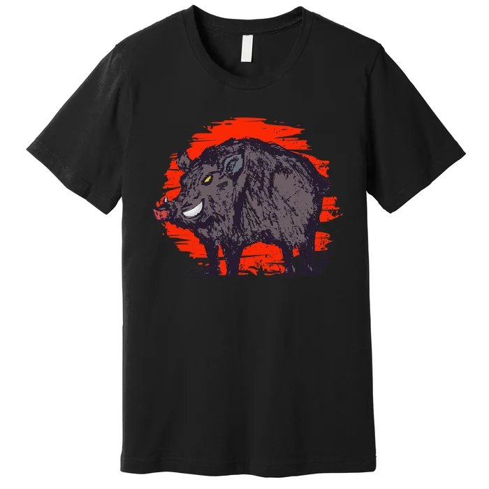 Hog Hunting Boar Wild Hog Premium T-Shirt