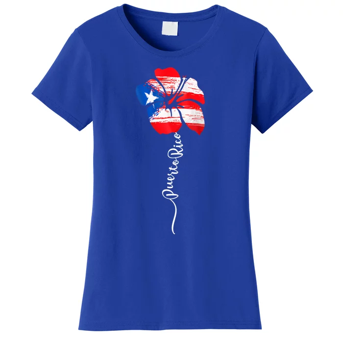 Hispanic Heritage Boricua Puerto Rico Puerto Rican Flower Gift Women's T-Shirt