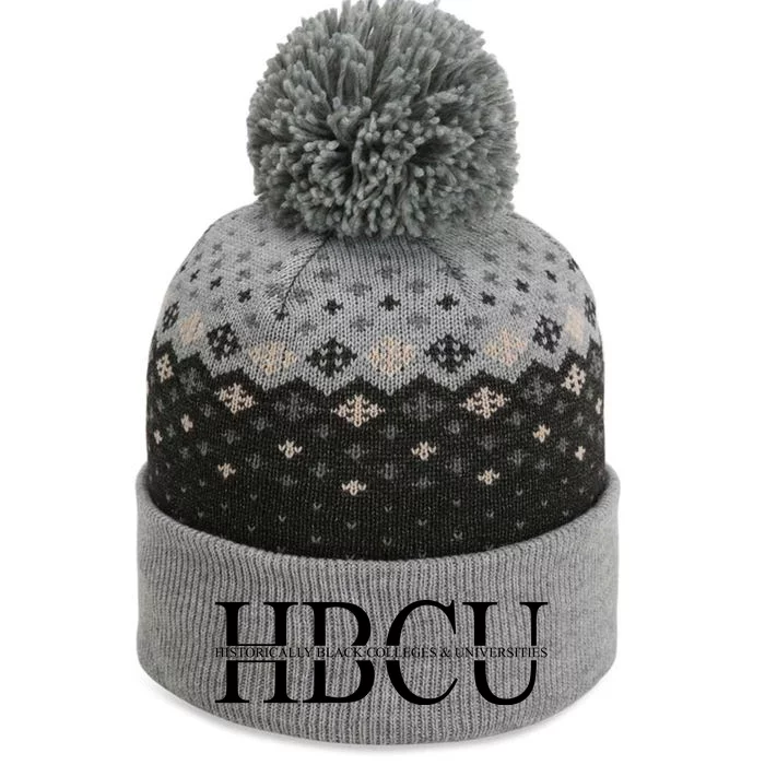 HBCU Historically Black Colleges & University Logo The Baniff Cuffed Pom Beanie