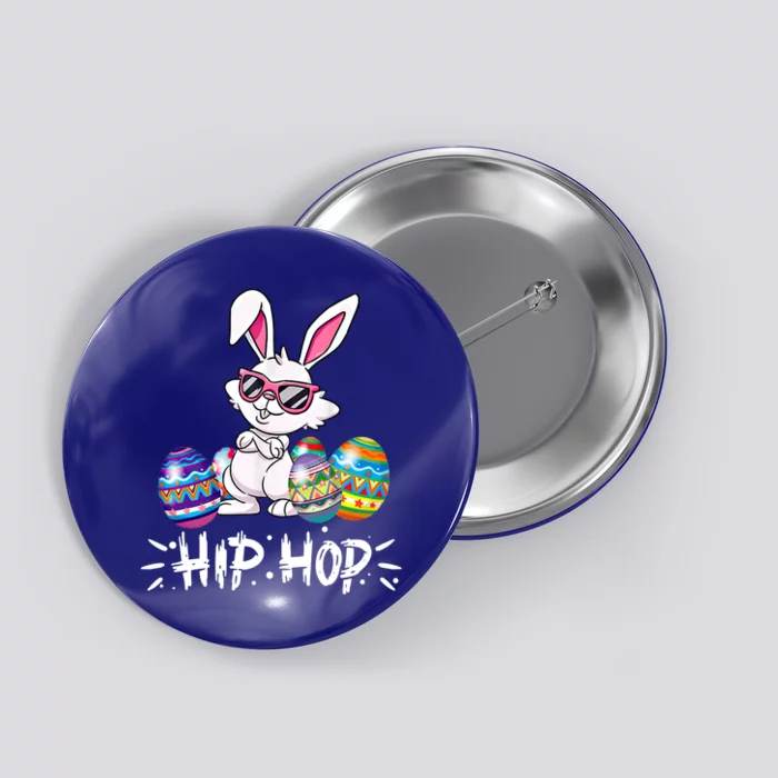 Hip Hop Bunny Easter Rabbit Lover Eggs Happy Easter Funny Gift Button