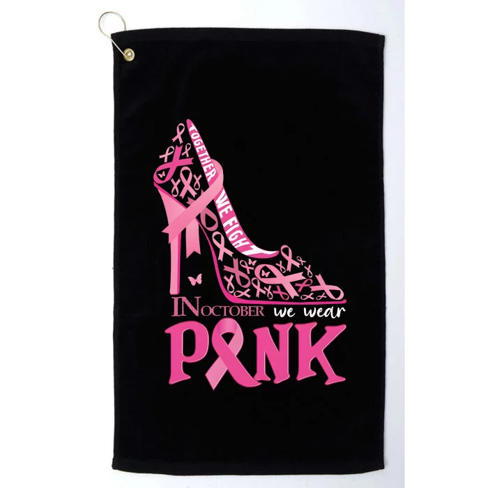 High Heel Breast Cancer Awarenes Platinum Collection Golf Towel