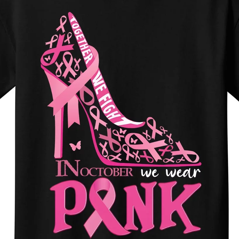 High Heel Breast Cancer Awarenes Kids T-Shirt