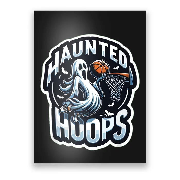 Haunted Hoops Basketball Costume Funny 2024 Halloween Poster