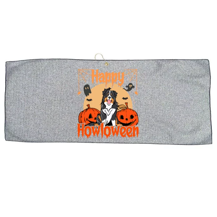 Happy Howloween Bernese Mountain Dog Lover Halloween Funny Gift Large Microfiber Waffle Golf Towel