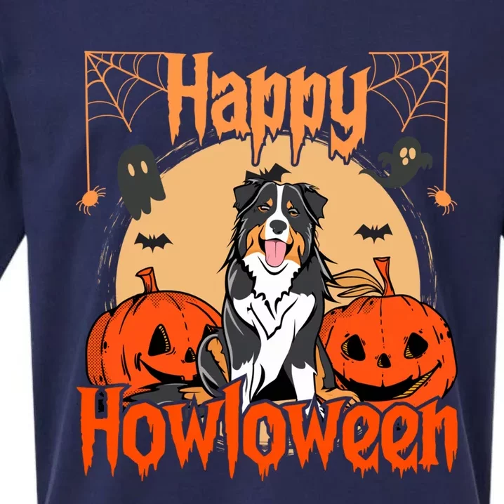 Happy Howloween Bernese Mountain Dog Lover Halloween Funny Gift Sueded Cloud Jersey T-Shirt