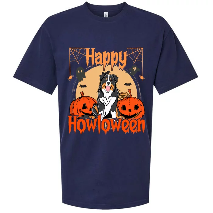 Happy Howloween Bernese Mountain Dog Lover Halloween Funny Gift Sueded Cloud Jersey T-Shirt