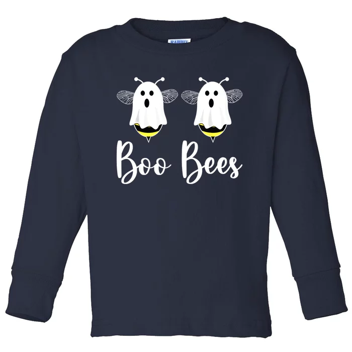 Happy Halloween Boo Bees Couples Halloween Funny Boobee Toddler Long Sleeve Shirt