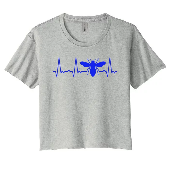 Heartbeat Honey Bee Great Gift Women's Crop Top Tee