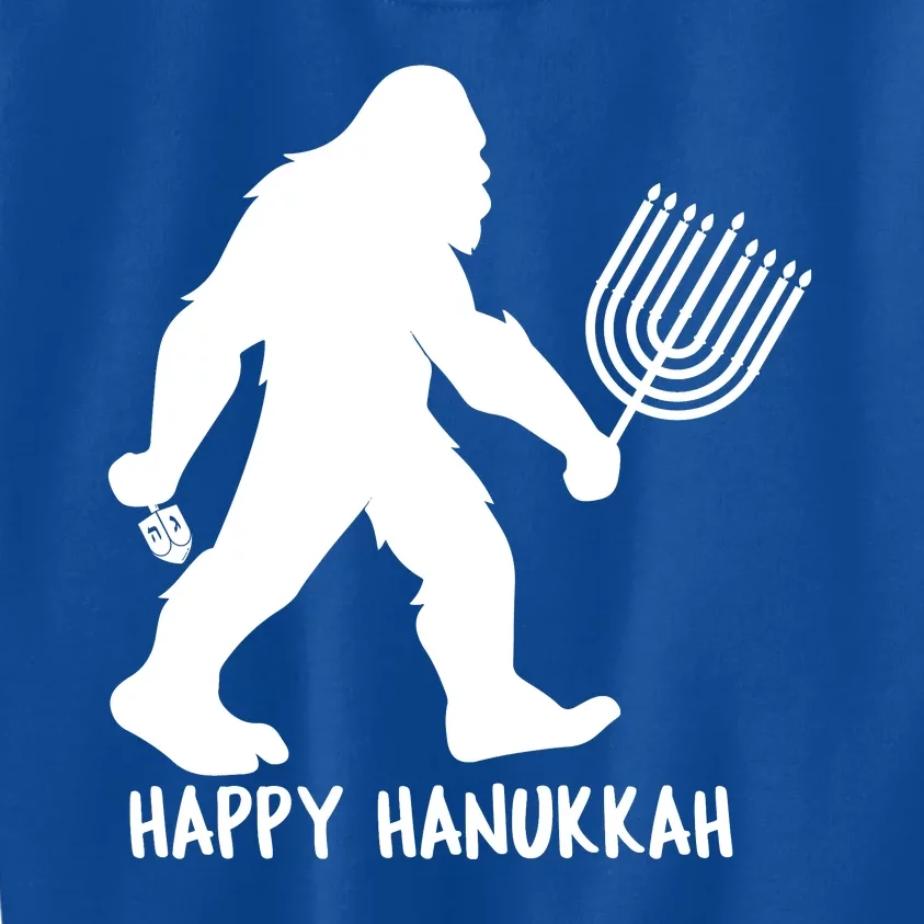 Happy Hanukkah Bigfoot Funny Gift Kids Sweatshirt