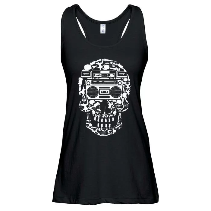 Hip Hop Boombox Hiphop Boombox Skull Bboy Breakdancing Rap Ladies Essential Flowy Tank