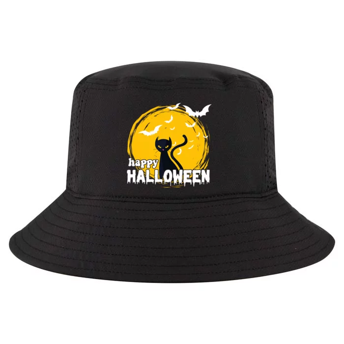 Happy Halloween Black Cat Spooky Cool Comfort Performance Bucket Hat