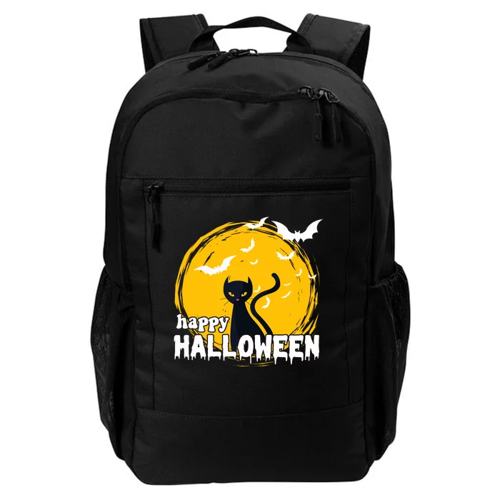 Happy Halloween Black Cat Spooky Daily Commute Backpack