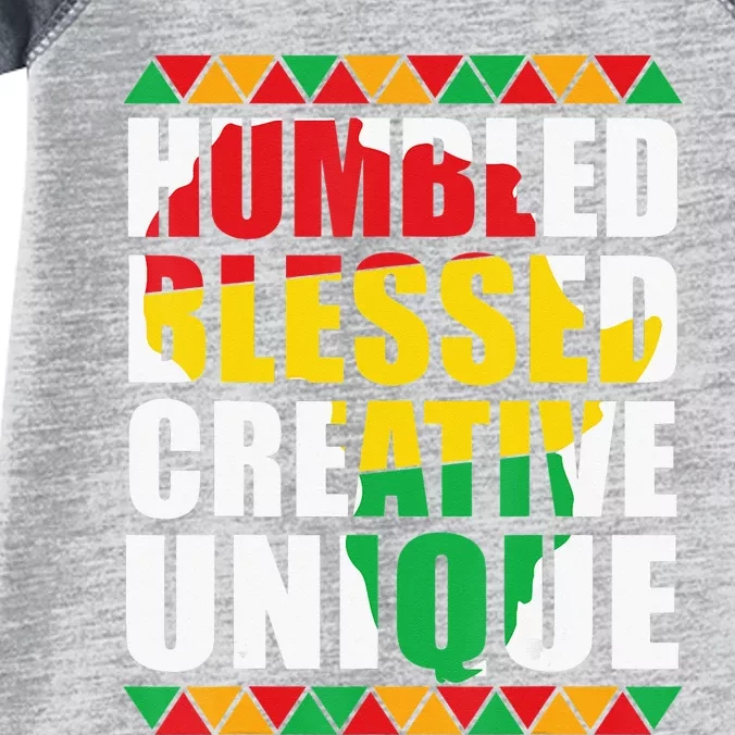 HBCU Humbled Blessed Creative Unique black history month Infant Baby Jersey Bodysuit