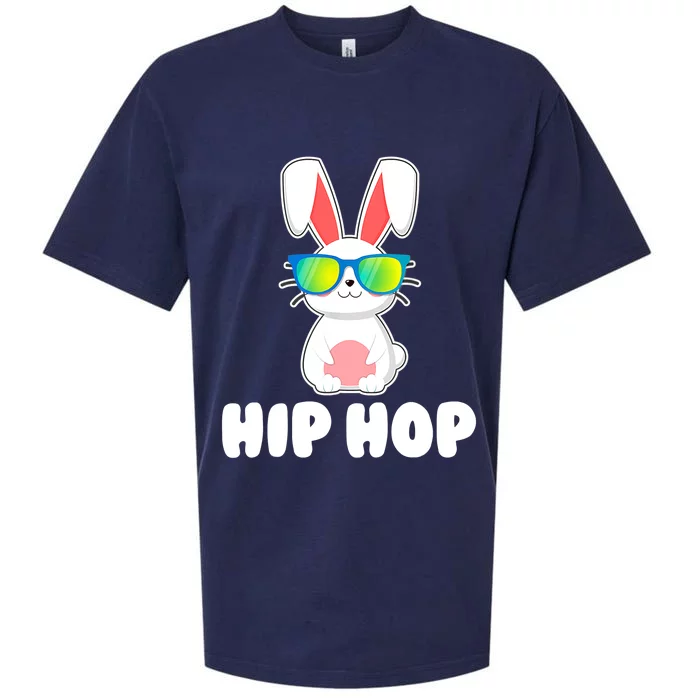 Hip Hop Bunny With Sunglasses Cute Easter Sueded Cloud Jersey T-Shirt