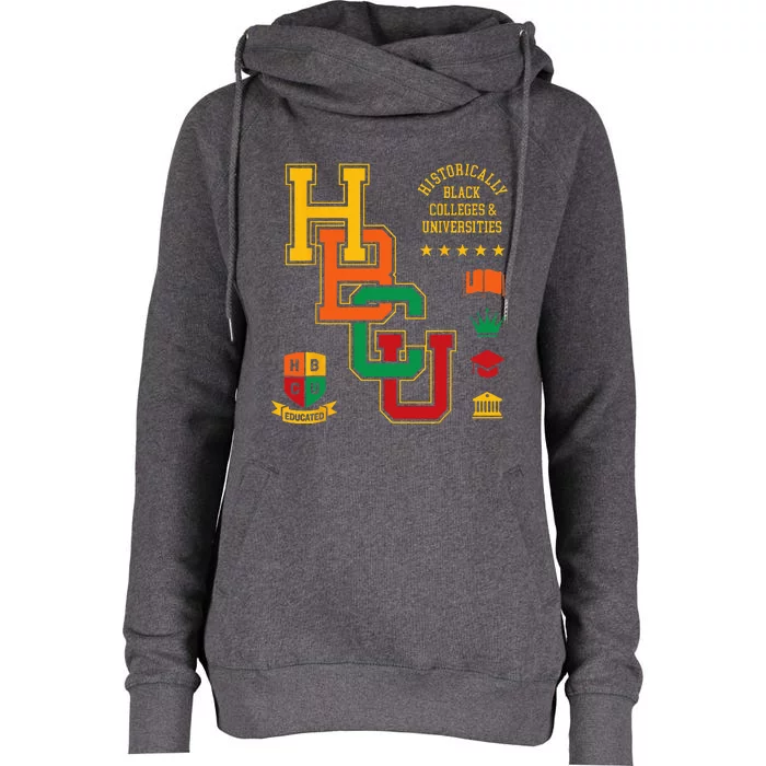 HBCU Historically Black Colleges Universities Grad Alumni Womens Funnel Neck Pullover Hood