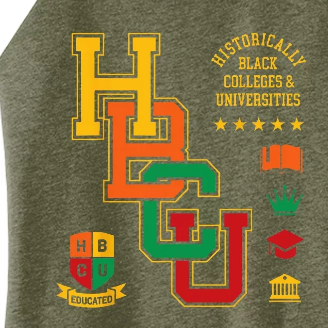 HBCU Historically Black Colleges Universities Grad Alumni Women’s Perfect Tri Rocker Tank