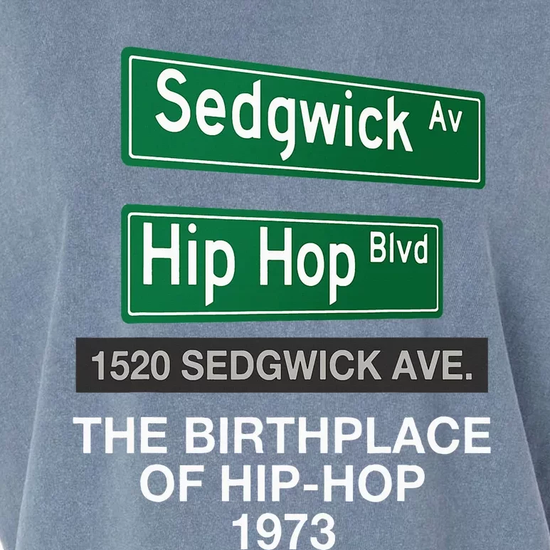 Hip Hop Birthplace 1520 Sedgwick Ave. 50 Years Of Hip Hop Garment-Dyed Women's Muscle Tee