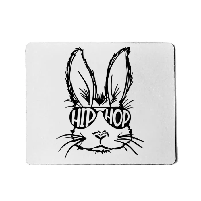 Hip Hop Bunny Face With Sunglasses for Boy  Kid Easter Mousepad