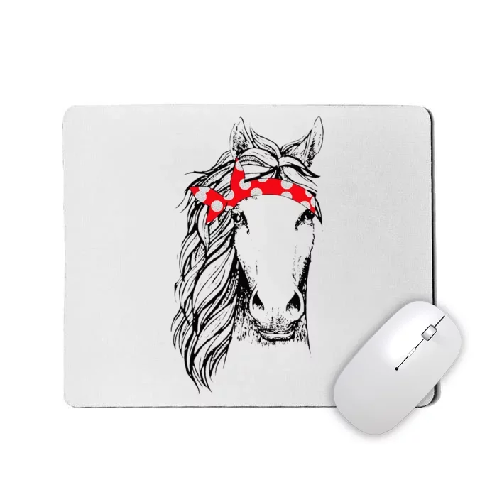 Horse Horse Bandana Riding Horse Lover Animal Lover Mousepad