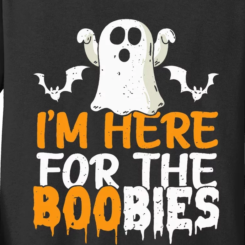 Halloween Humor Boobies Joke for a Good Cause Kids Long Sleeve Shirt