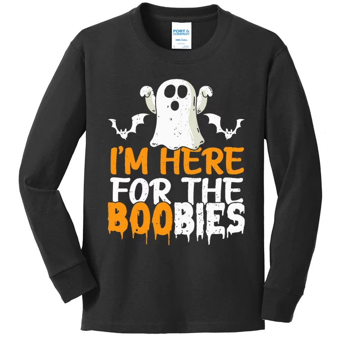 Halloween Humor Boobies Joke for a Good Cause Kids Long Sleeve Shirt