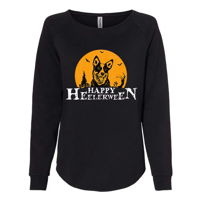 Happy Heelerween Blue Heeler Halloween Costume Heeler Dog Womens California Wash Sweatshirt